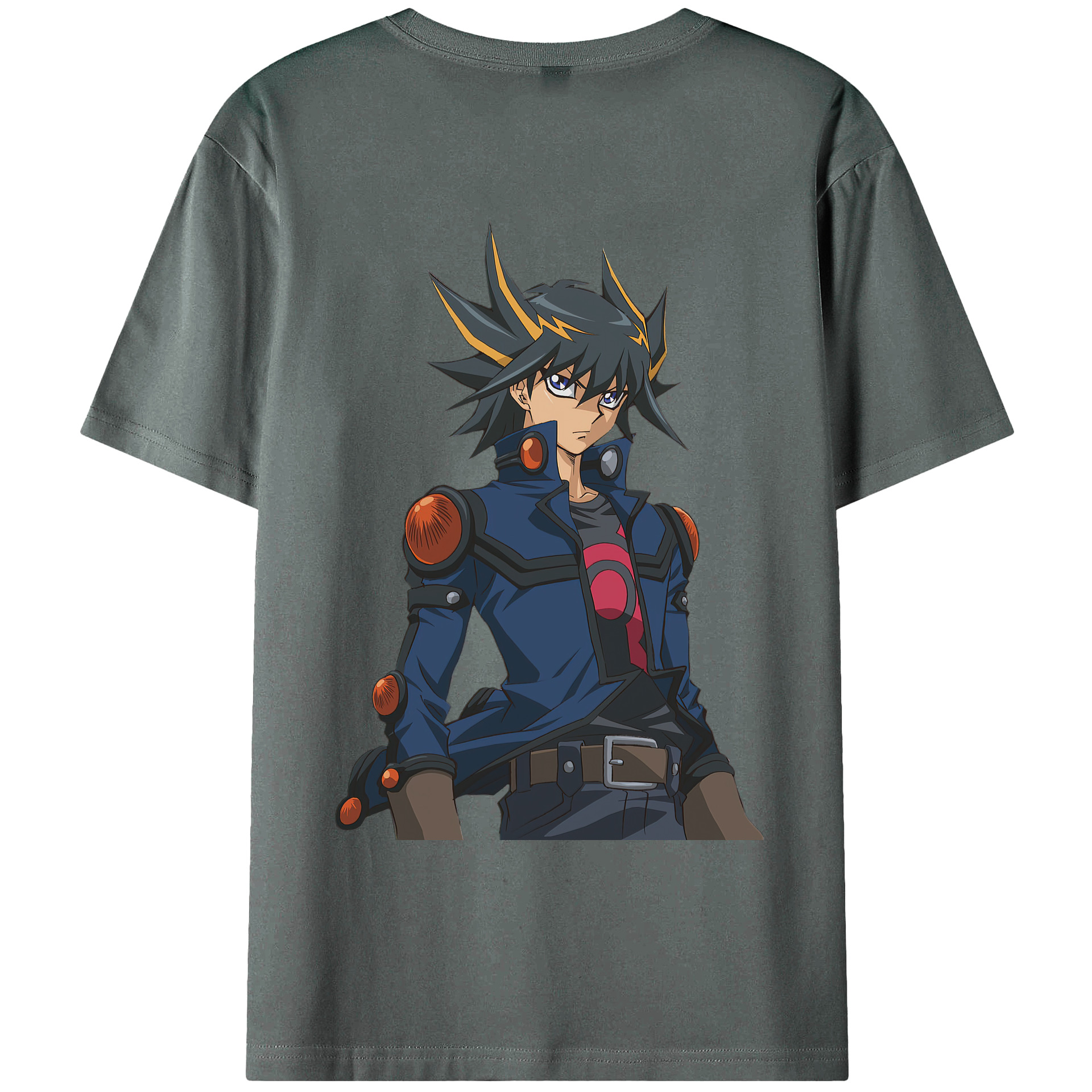 （画像用） 遊☆戯☆王 Yu-Gi-Oh! 綿100％ メンズ半袖Tシャツ（バックプリント） 通気性
